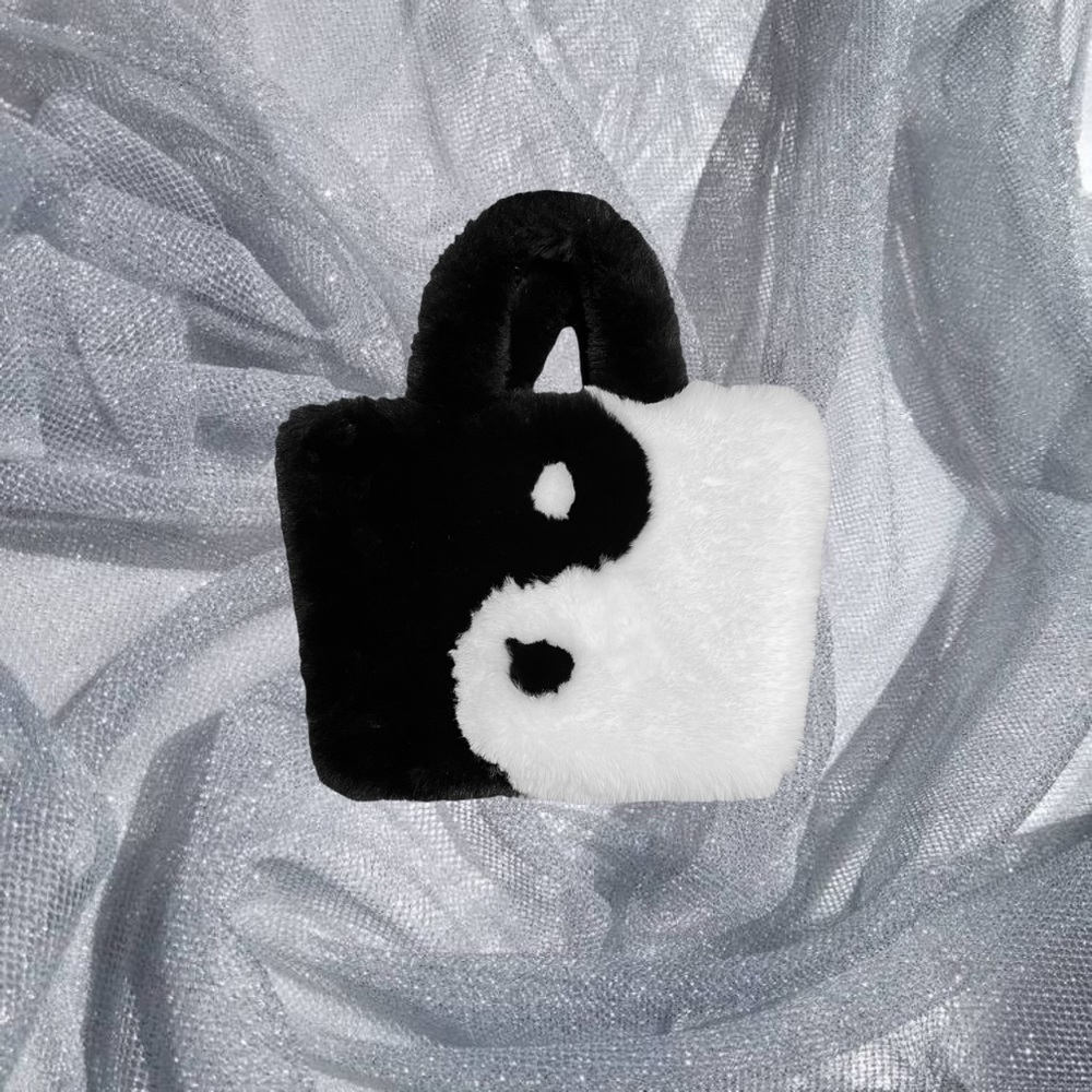 y2k style yin yang shoulder bag tote